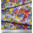 thumbnail image 2 of Soimoi Rayon Fabric Flower Artistic Print Fabric by Yard 42 Inch Wide, 2 of 3