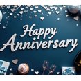 thumbnail image 4 of Anniversary Celebration Backdrop Banner Party Decorations Photography Props Event Background Home Decor Supplies Happy Anniversary Decor, 4 of 4