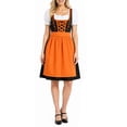 thumbnail image 3 of QIYAGBSA Oktoberfest Dresses for Women Dirndl Floral Embroidery Lace Up Soft Midi Short Sleeve Fall Festival Halloween Party Weekend Night Events, 3 of 8