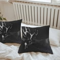 thumbnail image 7 of Waterproof Throw Pillow Covers Set of 2, 16x16 Inch Black Deer Bird Decorative Pillowcases Outdoor Pillow Slip Cushion Covers Set for Couch Tent Retro Modern Silhouette Wildlife, 7 of 7