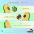 thumbnail image 4 of 2 Cat Toys Self-Grooming Cat Brush, Kitty Kitten Scratcher Self Groomer Catnip Toys for Indoor Cats, Chew Toys Wall Corner Brushes Edible Wall Treats, Yellow, 4 of 7