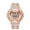 Rose Gold, variant on Men's Multi-Functional Electronic Quartz Wrist Watch with Rhinestone, Water Resistant and Perfect for Casual Occasions