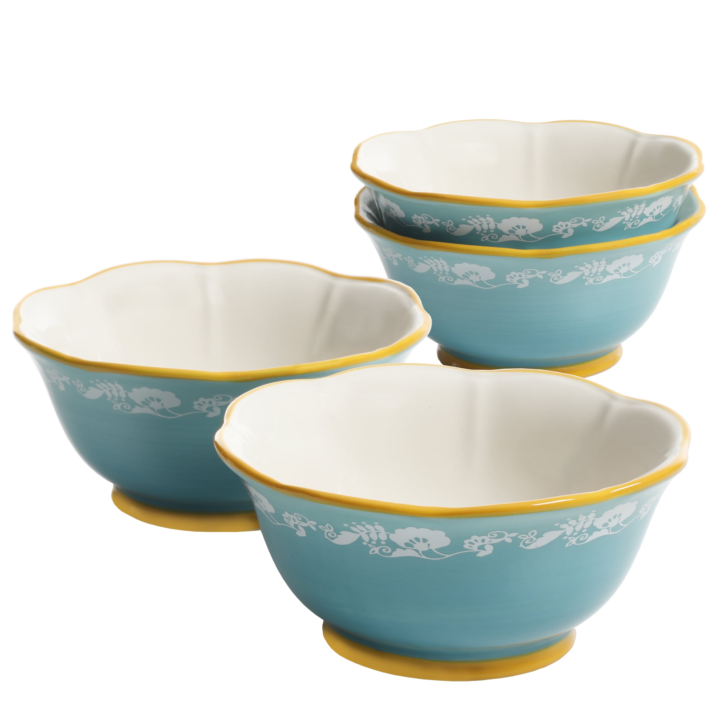 The Pioneer Woman Spring Bouquet 4 Piece Bowl Set Walmart Com Walmart Com