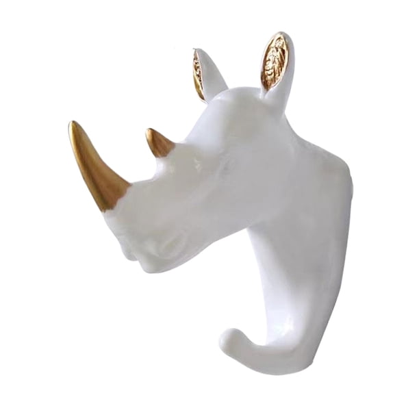 Gancho para colgar en la pared Bewildely colgador de llaves de ciervo PVC blanco