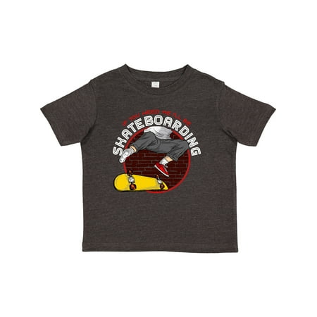 

Inktastic Skateboarding Gift for Skater Gift Toddler Boy Girl T-Shirt