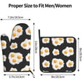 thumbnail image 2 of Fried Eggs Oven Mitts and Pot Holders Sets Hot Pads Heat Resistant Gloves Oven Mitten for Baking Kitchen Bakeware Cooking BBQ, 2 of 6