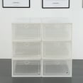 thumbnail image 2 of Veryke 12 Pack Plastic Shoe Storage Boxes, Stackable Shoe Organizer Bins - White, 2 of 6