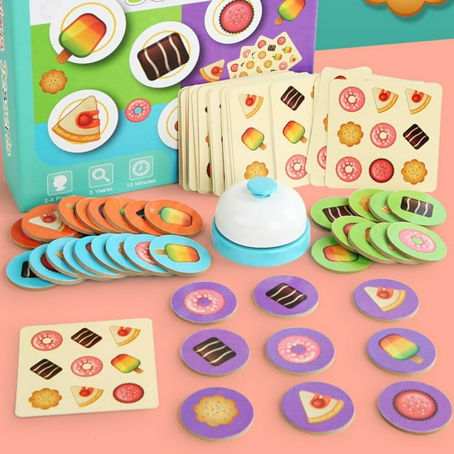 Baby Puzzle Toys Colorful Multi Pattern Delicious Desserts Attract Attention Clear Print Train Reaction Logical Thinking Family Parent-Child Interactive Desserts Toys Entertainment Suppli