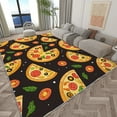 thumbnail image 2 of Living Room Rugs Non-Slip Carpet, Cartoon Food Pizza Rug Machine Washable Rectangle Rug, Multicolored Decoration Carpet, Soft Low Pile Floor Decorate Carpets For Bedroom, 2 of 7