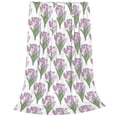 thumbnail image 2 of Honeii Tulips Flowers Print Fleece Blanket - Throw Blanket for Bed, Sofa, Couch, Camping, and Travel , Microplush Ultra Soft Warm Blanket-80"x60", 2 of 7