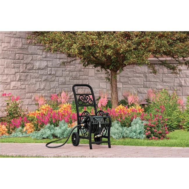 Suncast 7798770 200 ft. Wheeled Decorative Hose Cart, Black Walmart