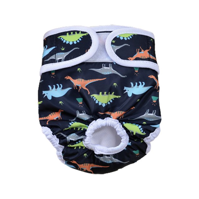 CSChome Pet Physiological Pants For Untrained Puppies Pet Physiological Pants Comfortable Leak-Proof Dog Diapers Cartoon Pattern Pet Supply