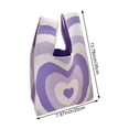 thumbnail image 2 of Handmade Knit Handbag Women Mini Knot Wrist Bag Casual Plaid Tote Bag Reusable Shopping Bags Knit Handbag Wrist Bag, 2 of 7