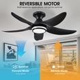 thumbnail image 3 of Ventilador de techo Kviflon 116 cm con luces y mando a distancia, color negro, 3 of 9