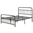 thumbnail image 2 of UBesGoo Black Metal Bed Frame Queen Size with Headboard and Footboard Single Platform, 2 of 18