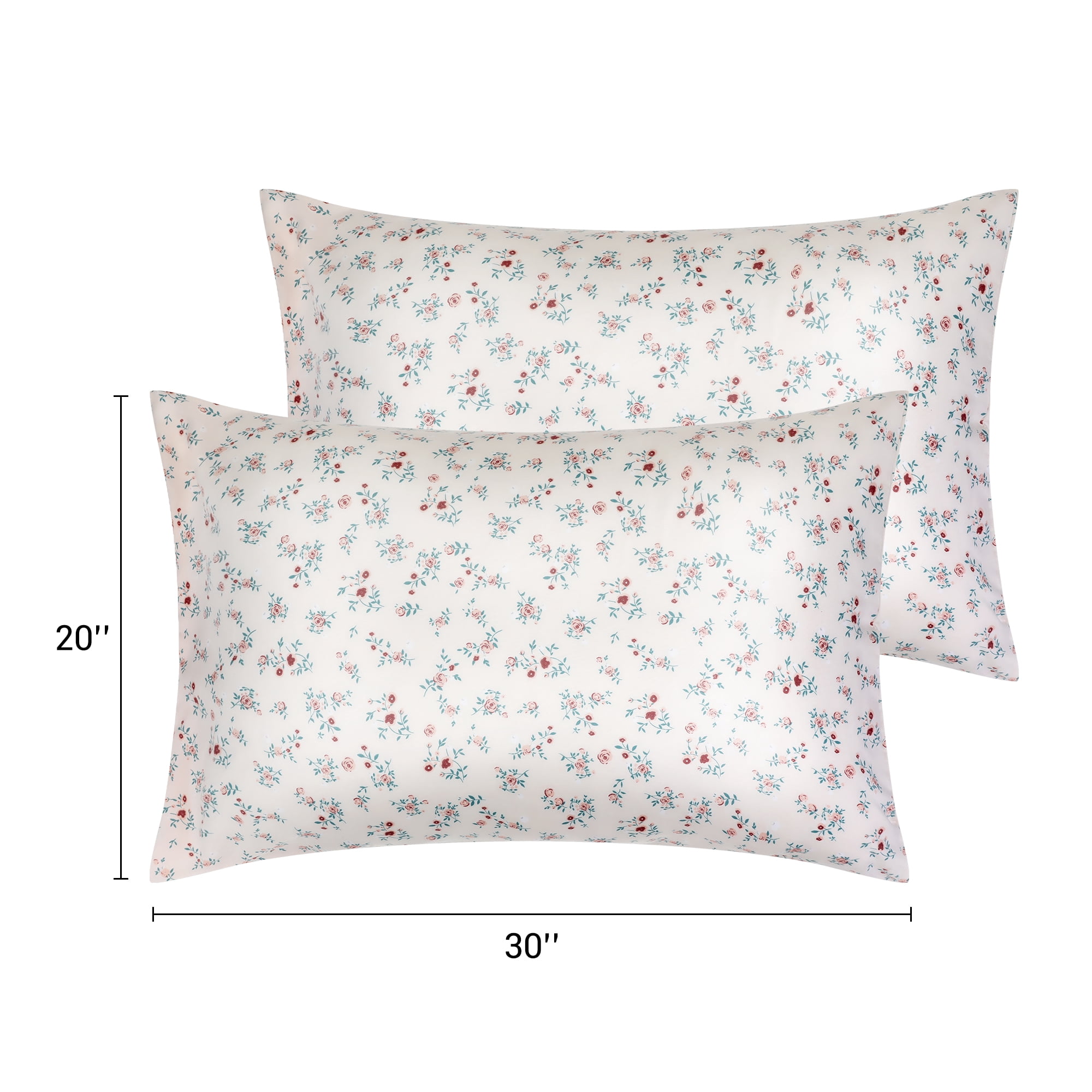 Unique Bargains 2 Pack Pillowcase Breathable Soft Floral Pillow Cases Gift Light Pink
