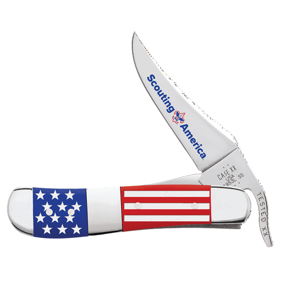 Case XX Knives Russlock Scouting America Red & Blue Synthetic Stainless Pocket Knife