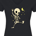 thumbnail image 4 of Inktastic Cute Dancing Skeleton Women's V-Neck T-Shirt, 4 of 5