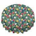 thumbnail image 2 of Pioneer Flower Floral Print Pattern Round Tablecloth 60 X 60 Inch, Wrinkle Resistant Wipeable Table Cloth for Kitchen Dining Picnic Patio Party, 2 of 6