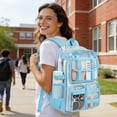 thumbnail image 7 of KOITHOT Clear Backpack Heavy Duty, Waterproof PVC Transparent Backpacks for Adults, Blue Book Bag for School Travel, 7 of 7