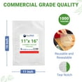 thumbnail image 3 of 1,000 pcs Clear 11" x 16" Gallon, 3 mil Vacuum Chamber Sealer Pre-Cut Bags BPA Free Great for Food Vac Storage, 3 of 8