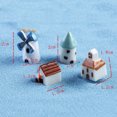 thumbnail image 4 of Decoración de jardín Advancent Casa Iglesia Cabina Molino de viento Artesanías de resina Micro Paisaje 2 * 2 cm 1,8 * 1,2 cm 1,3 * 1,3 cm 2 * 1 cm, 4 of 6