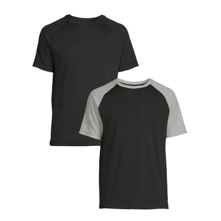 George Men's and Big Men's Short Sleeve Raglan T-Shirt, 2-Pack