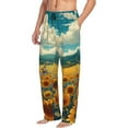 thumbnail image 2 of Daiia Field Style Bicycle Young Sunflower Men's Sleep Pant with Pockets and Drawstring,Pajama Pants-XX-Large, 2 of 9