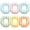 Light Multicolor, variant on Large Striped Inflatable Pool Floats 29.13 Inch Swimming Pool Tubes Classic Striped Swimming Rings for Adults Teens Summer Beach Holidays Party