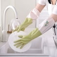 thumbnail image 1 of Fiudx Guantes de Limpieza Reutilizables de Goma para Lavavajillas, Antideslizantes, Resistentes Al Agua y Resistentes, Ideales para Tareas de Limpieza Del Hogar, Versátiles para Adultos, con Gancho A, 1 of 6