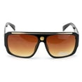 thumbnail image 3 of Large Thick Oversized Lion Head Flat Top Hip Hop Rapper Retro Aviator Sunglasses, 3 of 3