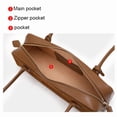 thumbnail image 4 of Genuine Leather Shoulder Bag, Women's Suede Barrel Underarm Handbag Purse, 4 of 8