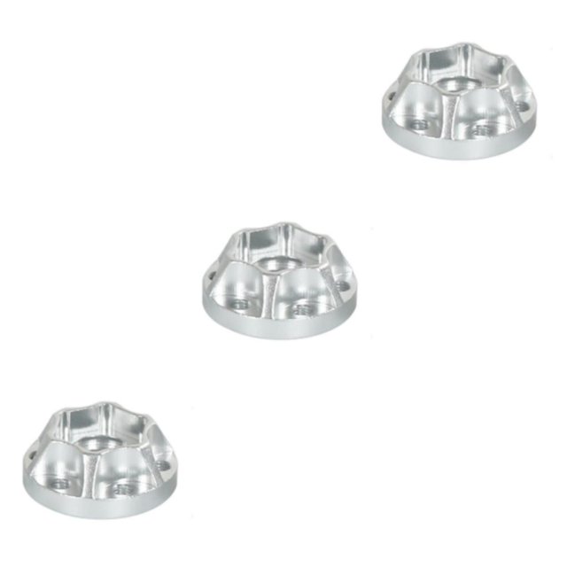 maskred 4PCS Wheel Hubs for RC 1 10 Crawler 9 2 Wheel Rims High-Performance Upgrade Silver 9mm 3Set