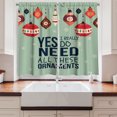 thumbnail image 2 of Ambesonne Saying Kitchen Curtains, Christmas Season Xmas Theme, 55"x45", Pale Green, 2 of 3