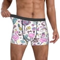 thumbnail image 2 of Kdxio Men's Boxer Briefs with Summer with Flamingo Print - Comfortable and Breathable Underwear for Everyday Wear, 2 of 7