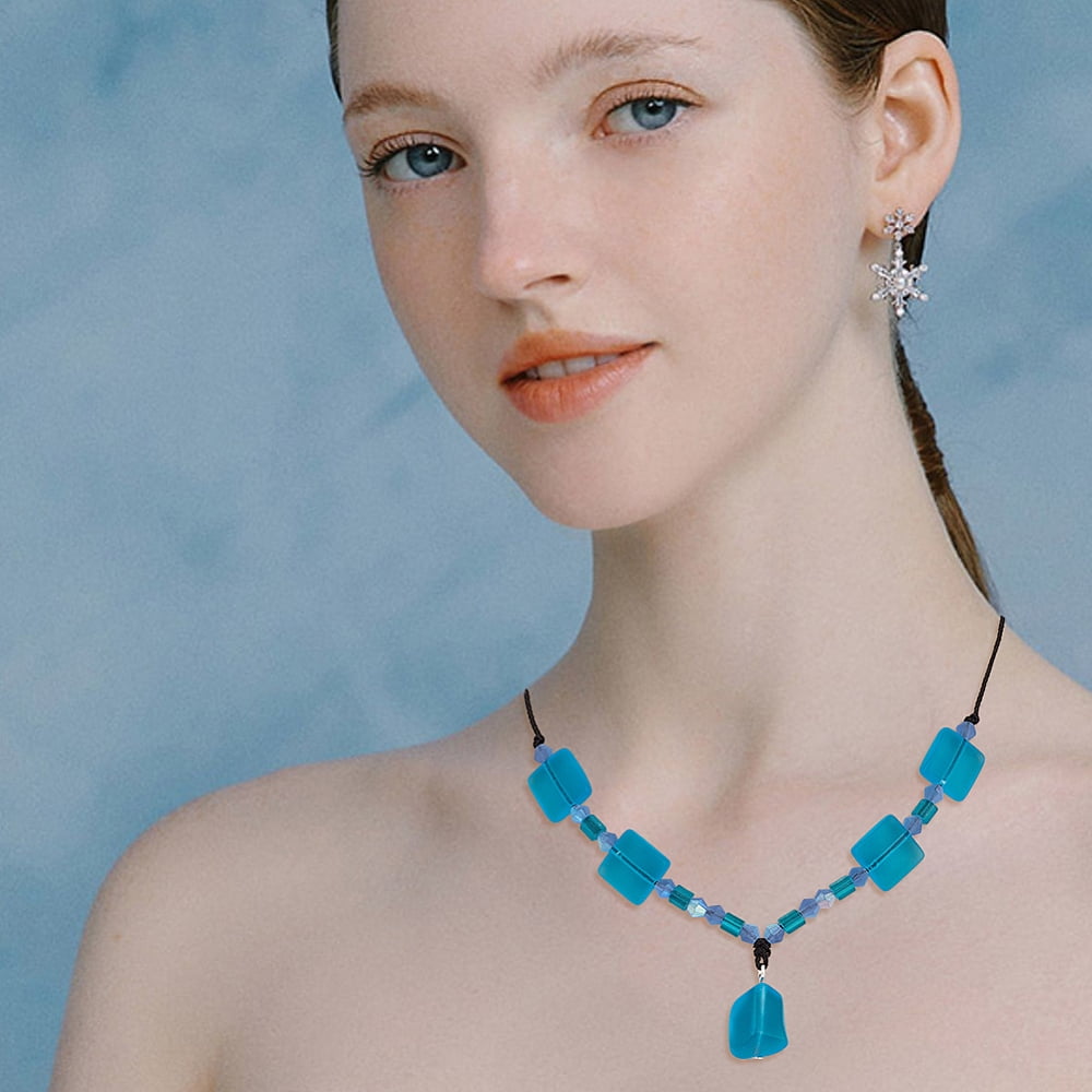 1 Set 1716Pcs Mixed Styels Glass Beads Mixed Shapes Blue 2.9~15x2~12x2~8.5mm Hole: 0.5~1.4mm