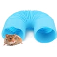 thumbnail image 3 of Yajisi Small Animal Play Tunnel Retractable Foldable Tube Toy for Mink Guinea Pig Groundhog Hedgehog Chinchilla Ferret Rat Hamster Blue (7.87 inches / 20 cm), 3 of 9