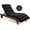 Black, variant on Outdoor Chaise Lounge Chair Cushion Waterproof 74.4 x 22 x 4.7 Inches Memory Foam Lounge Chair Cushions for Outdoor Furniture with Ties, Thickened Pool Lounge Chair Cushion, Stripe Red&White