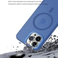 thumbnail image 4 of Compatible with iPhone 15 Frosted Case Magnetic Wireless Charging Case for Men Women Slim Soft TPU Cover Fashion Luxury Protection Shockproof Translucent Matte Phone Case, Blue, 4 of 9