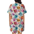 thumbnail image 3 of Xecao Skulls and Roses print Swimsuit for women, Summer-ready, sporty style.Quick-dry fabric. Many sizes & colors., 3 of 9