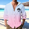 thumbnail image 2 of Hoodies for Men Lightweight Long Sleeve Button Down Shirts Boho Casual Drawstring Hoodies Sweatshirt M, 2 of 5