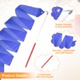 thumbnail image 3 of Uxcell 2 Pcs Dance Ribbons, 78.7" Rhythmic Gymnastics Ribbon Streamers Dancer Wand Twirling Dancing Ribbons for Artistic Dancing Gymnastics Training, Bright Blue, 3 of 7
