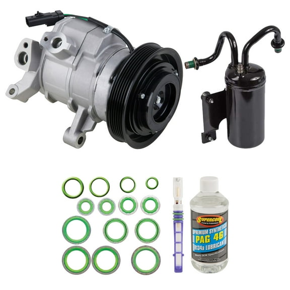 AC Compressor & A/C Kit For 2008 Dodge Ram 1500 w/ 3.7L V6 or 4.7L V8 - Includes Drier, Expansion, PAG Oil & O-Rings! - BuyAutoParts