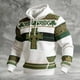 thumbnail image 1 of Ceisia Men's Irish Four-Leaf Clover Print Hoodie | Vintage Washed Relaxed Long-Sleeve Casual Sweatshirt Gift, 1 of 3