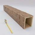thumbnail image 6 of Ekena Millwork 7 1/2"W x 9 1/2"H x 96"L 3-Sided (U-Beam) Reclaimed Axed Cut HeritageTimber Faux Wood Ceiling Beam, Warm Caramel, 6 of 12