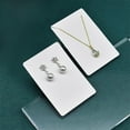thumbnail image 5 of 100Pcs 3.5 x 2.4 Inch White Earring Cards Jewelry Card Display with One Pair Hole Bags Plastic Ear Nuts Rectangle Paper Cardboard Kits for Packaging Selling Display Jewelry Necklace Earrings DIY, 5 of 7