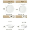 thumbnail image 2 of vancasso 16 pcs Dinnerware Sets, Plates and Bowls Set for 4, Porcelain Dinner Set, White, 2 of 12