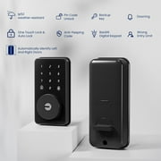 HWKTSMA Keyless Entry Door Lock with Electronic Keypad, Digital Smart Deadbolt Lock for Front Door, Matte Black, Easy Installation