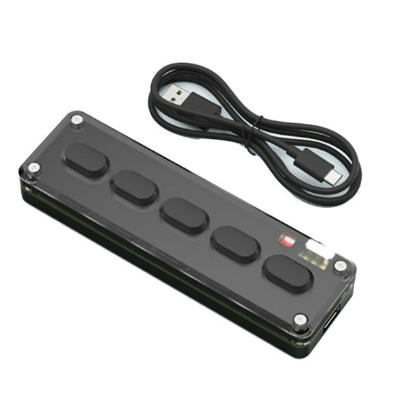 5 Keys Custom Keypad Macro Programmable Bluetooth-Compatible Keyboard Copy Paste RGB Button Gaming Mechanical Keyboard