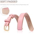 thumbnail image 3 of Collar para perro de 5 piezas, color rosa, tamaño mediano (42*1,8 cm), de cuero, ajustable, con cojín suave, acolchado para perros pequeños, medianos o grandes., 3 of 5